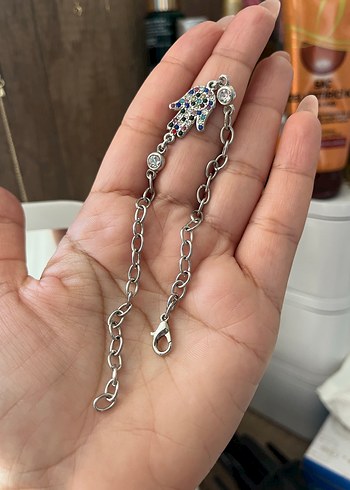 Beden Renkli Taşlı Zincir Detaylı Kadın halhal