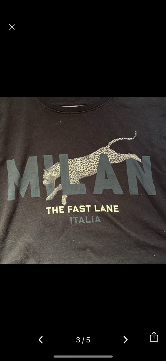 Siyah Baskılı Kadın Tişört crop - Görsel 3