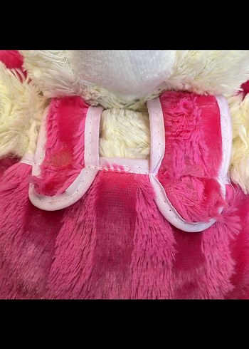 Pembe Yumuşak Peluş çanta - Görsel 5