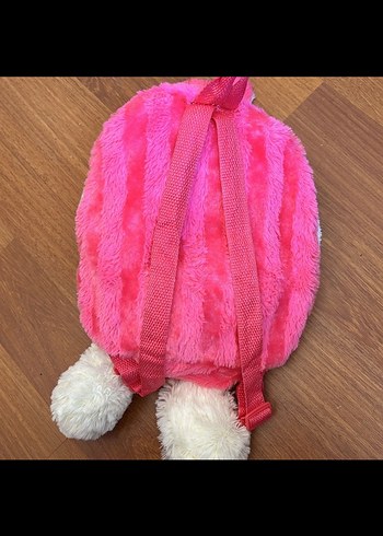 Pembe Yumuşak Peluş çanta - Görsel 2