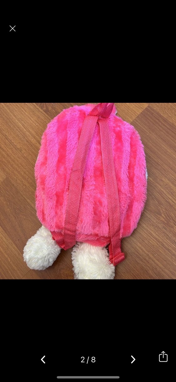 Pembe Yumuşak Peluş çanta - Görsel 2