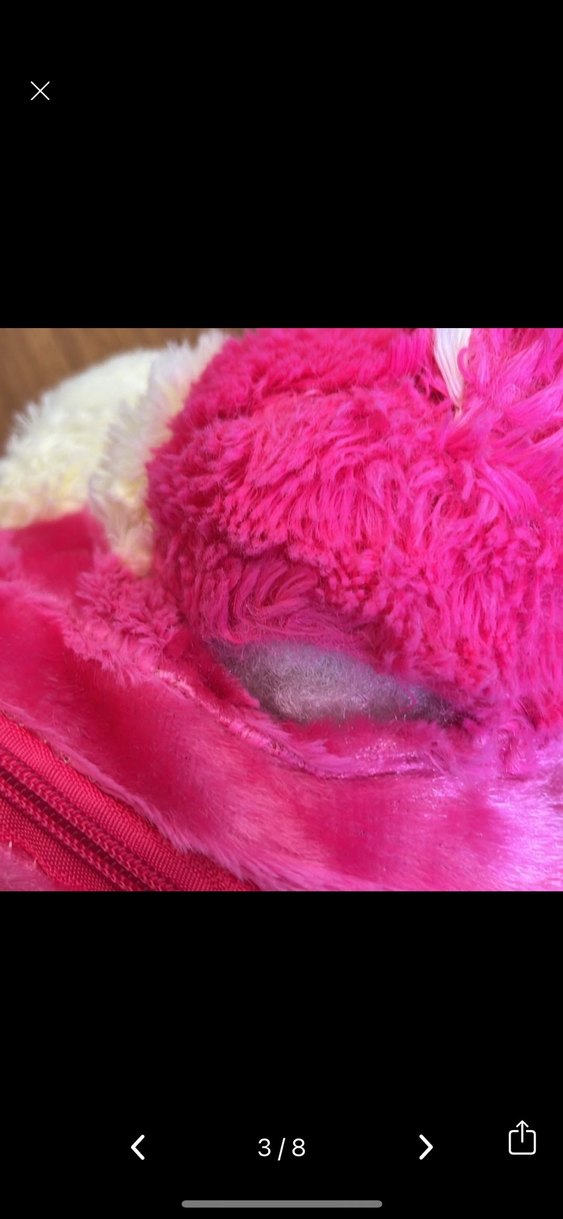 Pembe Yumuşak Peluş çanta - Görsel 3