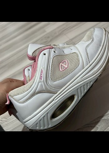 Beyaz Pembe Kadın Spor Ayakkabı - Görsel 5
