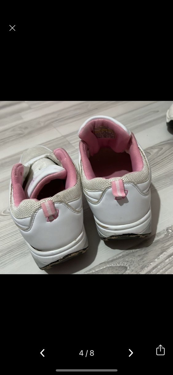 Beyaz Pembe Kadın Spor Ayakkabı - Görsel 4