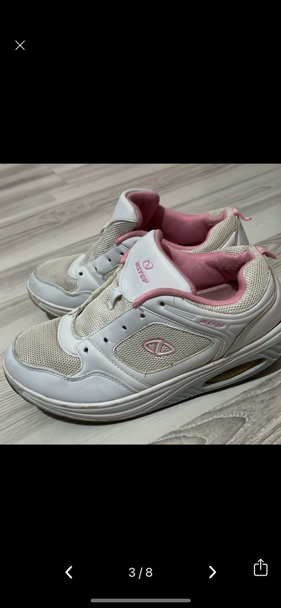 Beyaz Pembe Kadın Spor Ayakkabı - Görsel 3