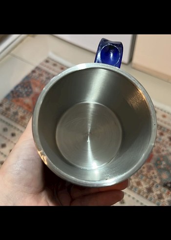 Mavi Parlak Paslanmaz Çelik Kupa Termos bardak - Görsel 7