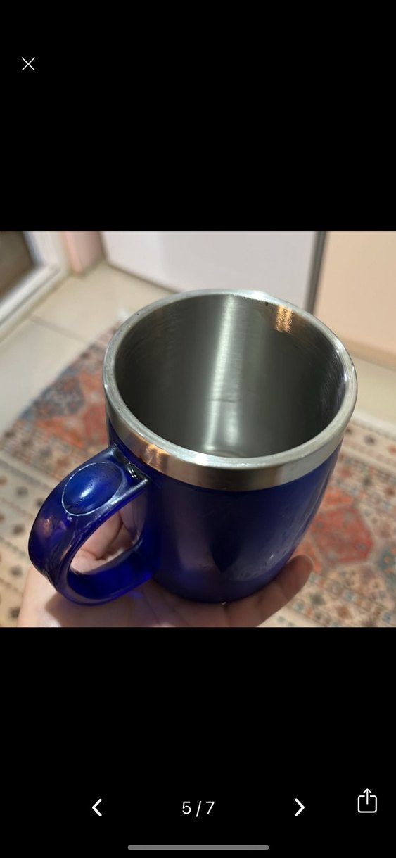 Mavi Parlak Paslanmaz Çelik Kupa Termos bardak - Görsel 5