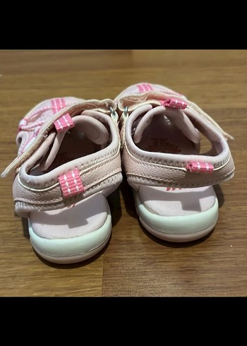 Kız Çocuk Pembe Cırtlı Rahat Sandalet - Görsel 5