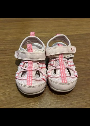 Kız Çocuk Pembe Cırtlı Rahat Sandalet - Görsel 3