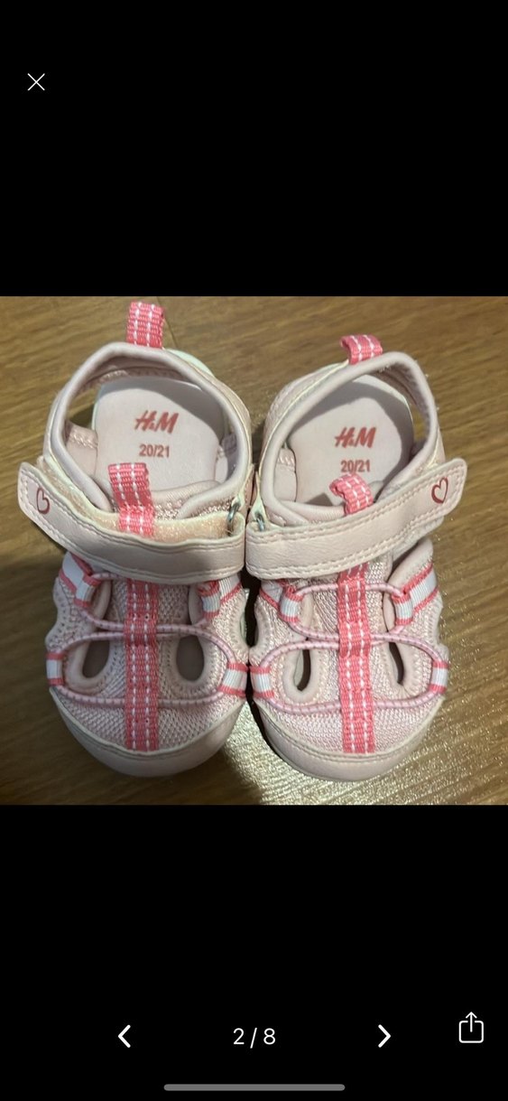 Kız Çocuk Pembe Cırtlı Rahat Sandalet - Görsel 2