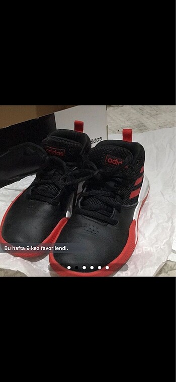 32 Beden Siyah Adidas Çocuk Spor Ayakkabı