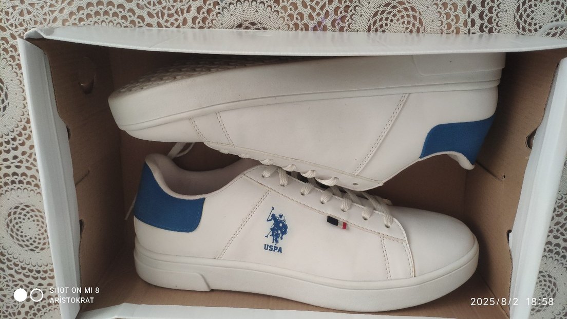 USPA Beyaz Erkek Sneaker Ayakkabı - Görsel 4