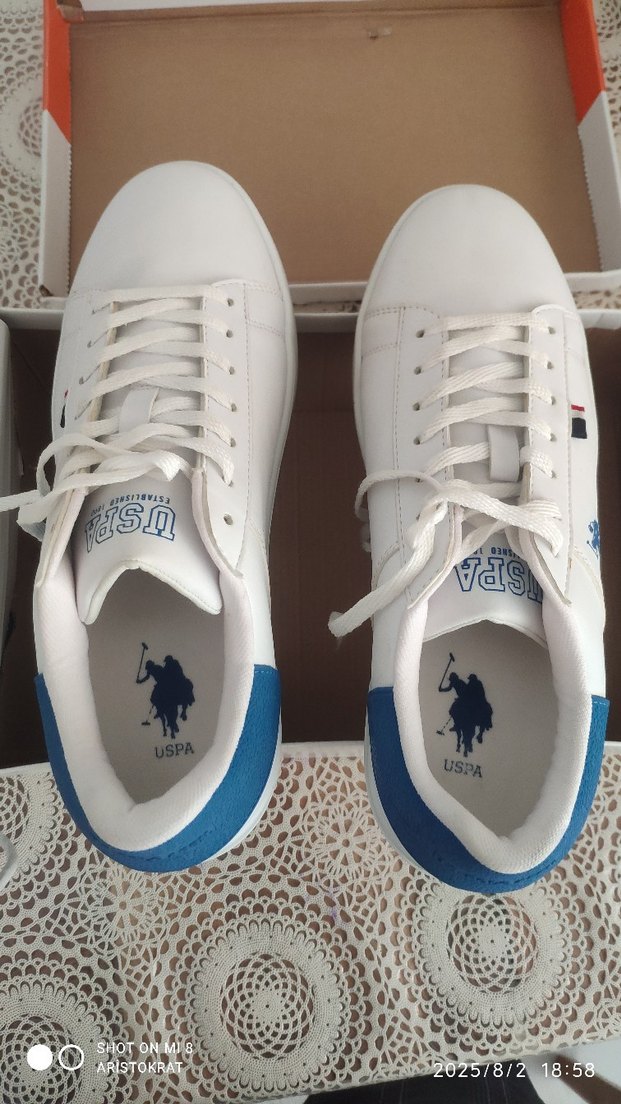USPA Beyaz Erkek Sneaker Ayakkabı - Görsel 2