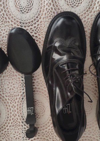 Ziya marka hakiki deri Erkek Siyah Parlak Klasik Ofis Ayakkabısı - Görsel 5