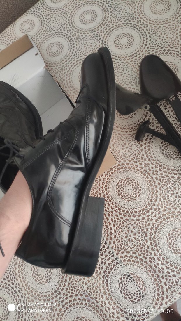 Ziya marka hakiki deri Erkek Siyah Parlak Klasik Ofis Ayakkabısı - Görsel 2