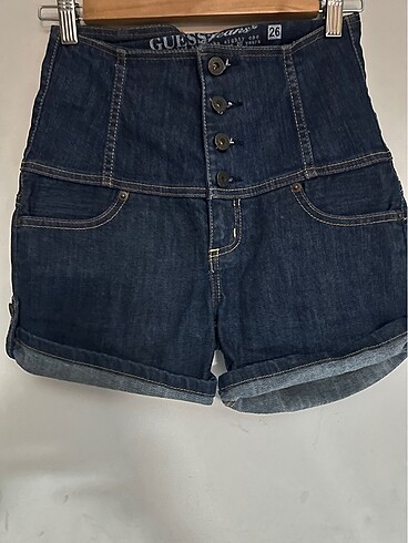 Guess yüksek bel jean şort