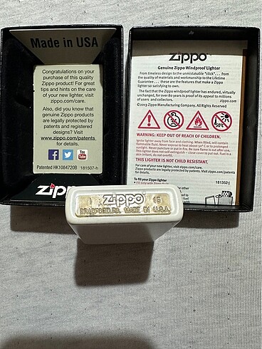  Beden beyaz Renk Zippo