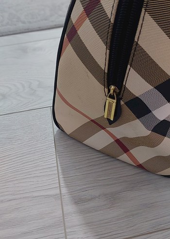 Burberry replika Bej Ekose Desenli Deri Kadın Çanta - Görsel 7