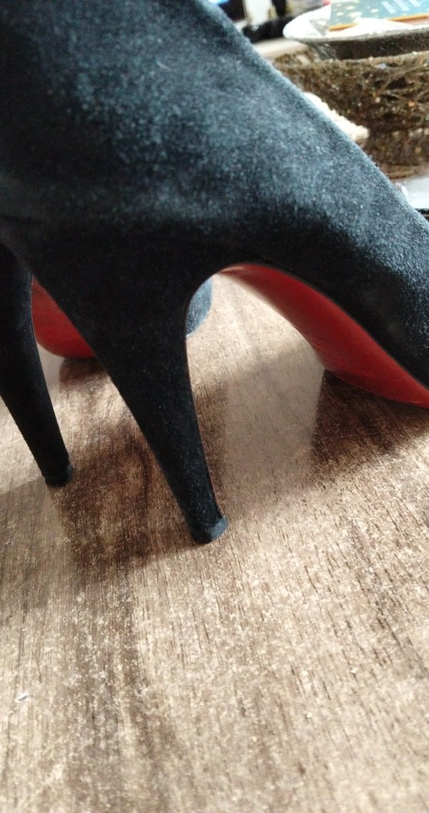 Siyah Süet Dolgu Topuklu Kadın Stiletto - Görsel 5