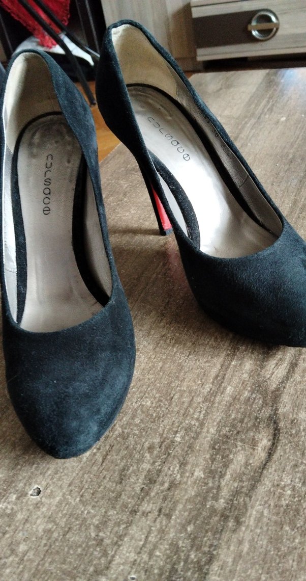 Siyah Süet Dolgu Topuklu Kadın Stiletto - Görsel 3