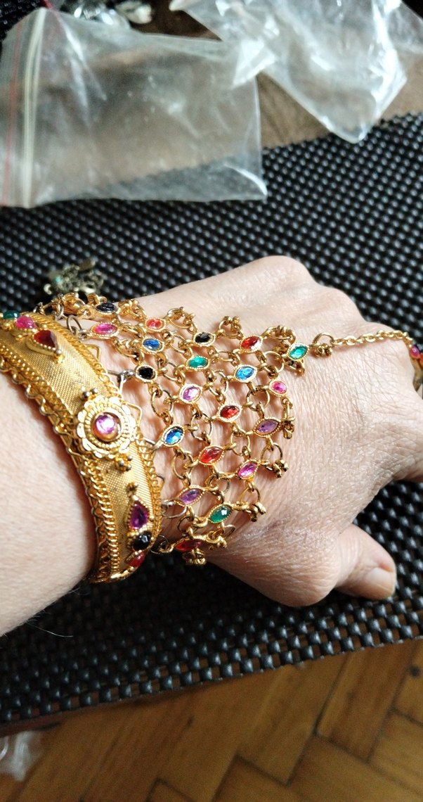 Renkli Boncuklu Bohem Kadın El Zinciri - Görsel 2