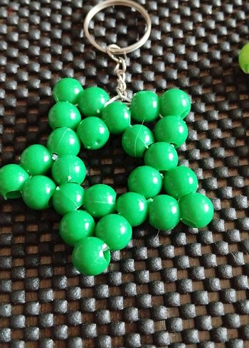 Yeşil Boncuklu Yıldız Anahtarlık - Görsel 2