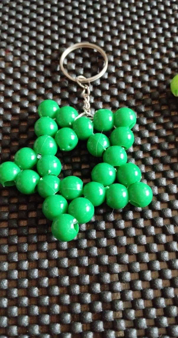 Yeşil Boncuklu Yıldız Anahtarlık - Görsel 2