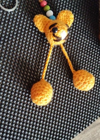 Renkli Püsküllü Bohem Kadın Anahtarlık - Görsel 3