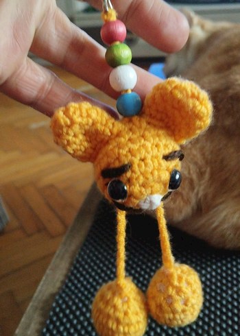 Renkli Püsküllü Bohem Kadın Anahtarlık - Görsel 2