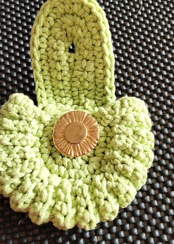 eleganzerebecca tasarımı Örgü Bohem Kadın Anahtarlık Yeşil - Görsel 2