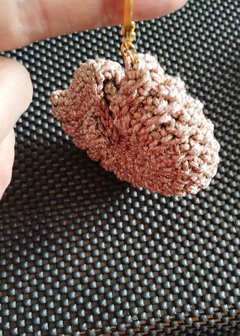 eleganzerebecca tasarımı Boncuklu Bej Bohem Anahtarlık - Görsel 3