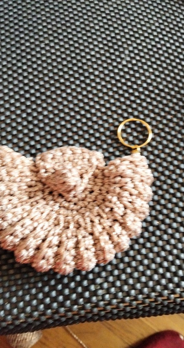 eleganzerebecca tasarımı Boncuklu Bej Bohem Anahtarlık - Görsel 5