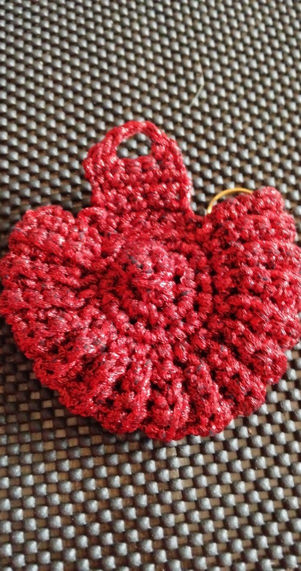 eleganzerebecca tasarımı kırmızı köpuk ip  ile Bohem Anahtarlık - Görsel 4