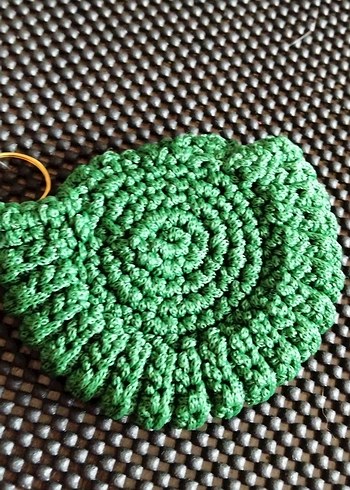 eleganzerebecca tasarımı Yeşil Örgü Bohem Anahtarlık - Görsel 2