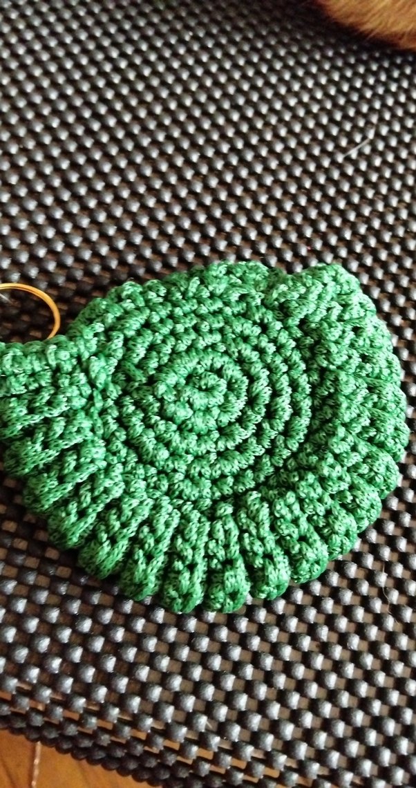 eleganzerebecca tasarımı Yeşil Örgü Bohem Anahtarlık - Görsel 2