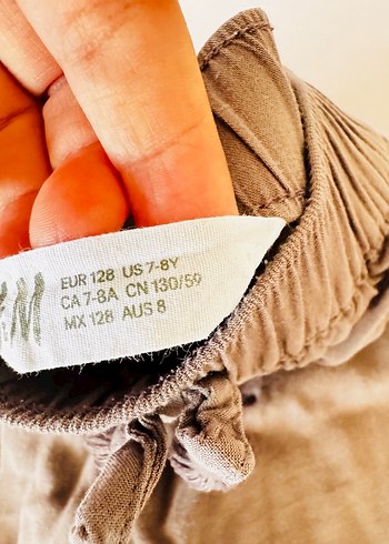 Kahverengi H&M kız çocuk pantolon ince - Görsel 2