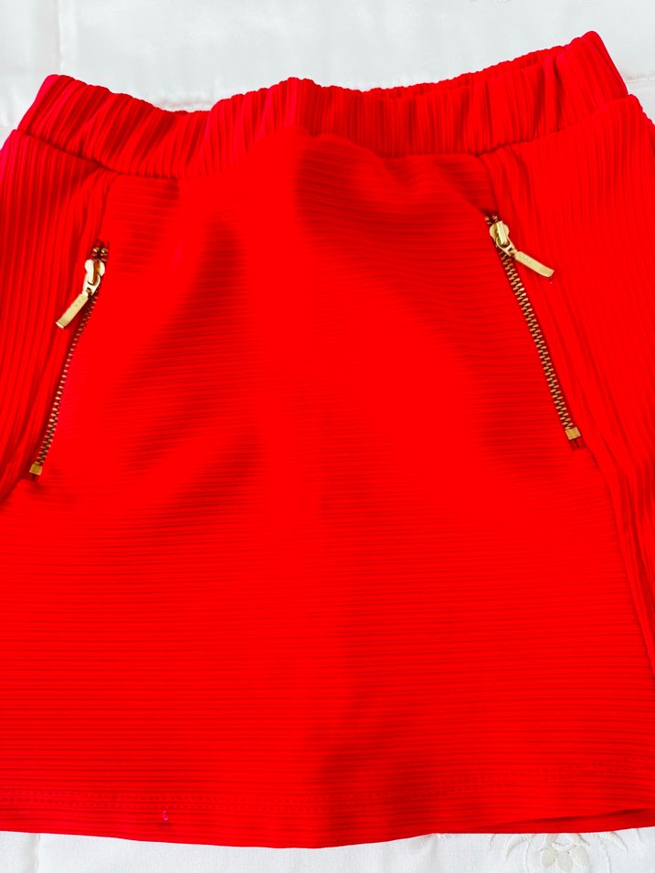 Çocuk Kırmızı Mini Etek - Görsel 2