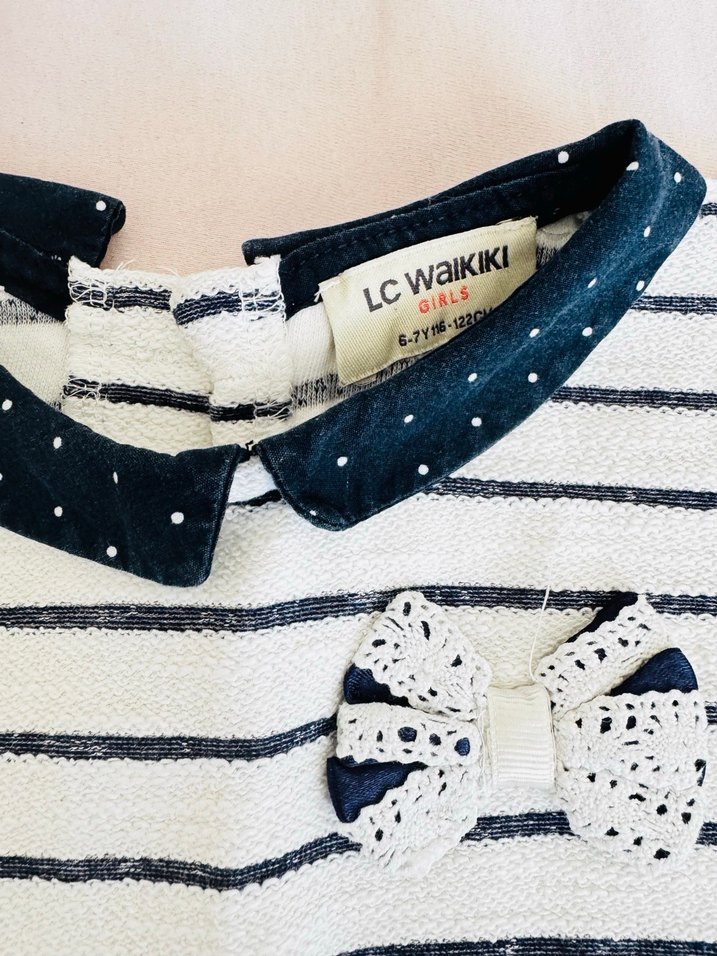 Kız Çocuk Çizgili  Bluz - Görsel 2