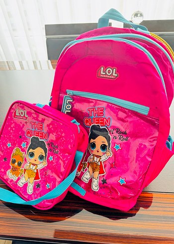 Renkli LOL Okul Çantası ve Beslenme Çantası - Görsel 2