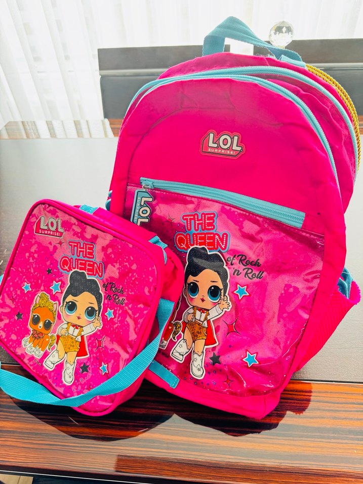 Renkli LOL Okul Çantası ve Beslenme Çantası - Görsel 2