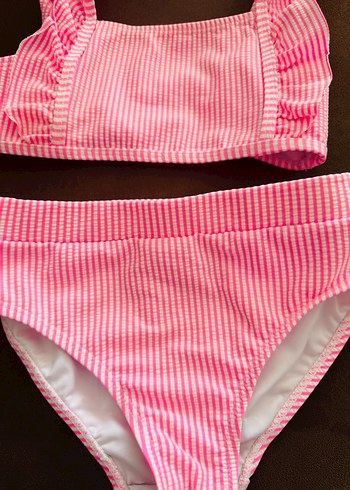 Kız Çocuk Pembe Askılı Bikini - Görsel 2