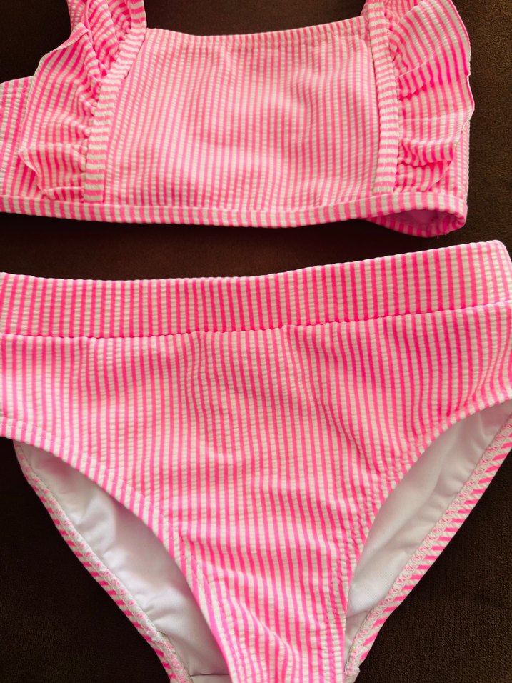 Kız Çocuk Pembe Askılı Bikini - Görsel 2