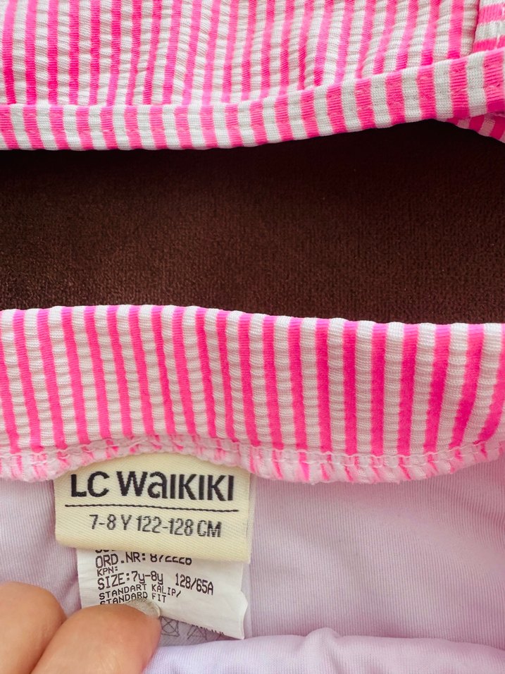 Kız Çocuk Pembe Askılı Bikini - Görsel 3