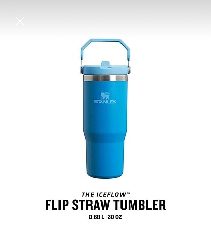  Beden mavi Renk Stanley The Iceflow Pipetli Termos 0.89l