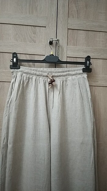 m Beden camel Renk Keten yazlık pantolon