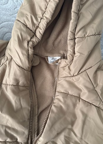 5 Yaş Beden Sokak Stili Erkek Çocuk Bej Kürklü Mont