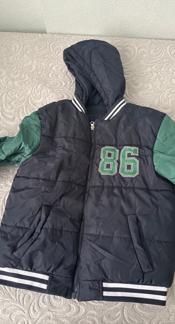 Kapüşonlu, Fermuarlı Erkek Çocuk Mont - Görsel 2