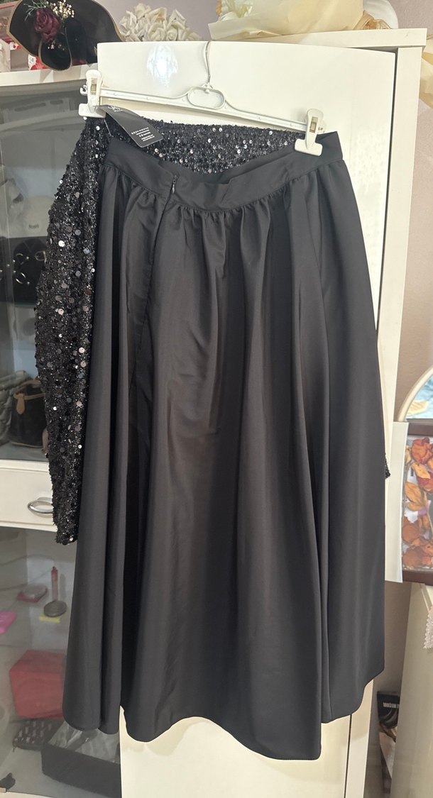 Uzun Siyah Gotik Abiye Elbise - Görsel 2