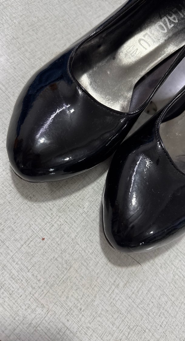 Siyah Rugan Tokalı Stiletto Topuklu Kadın Ayakkabı - Görsel 2