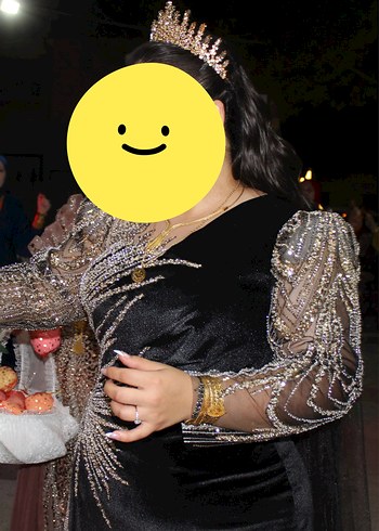 Kadife kına elbisesi - Görsel 7